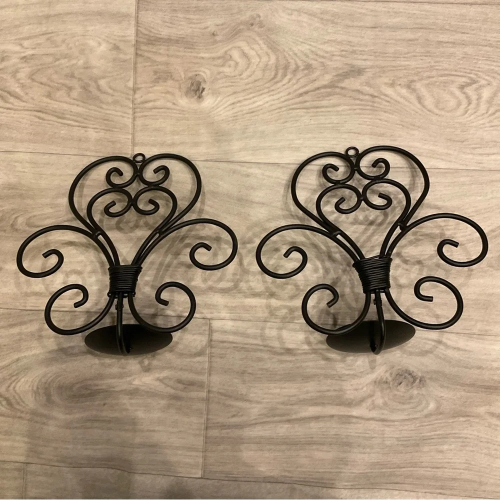 Pair of Wall Sconce LED Candle Holders
